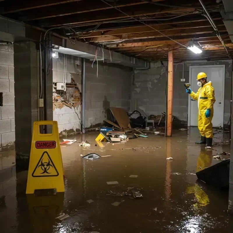 Flooded Basement Electrical Hazard in Montgomery County, MO Property