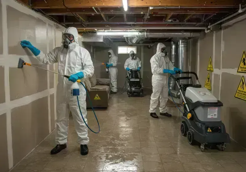 Basement Moisture Removal and Structural Drying process in Montgomery County, MO